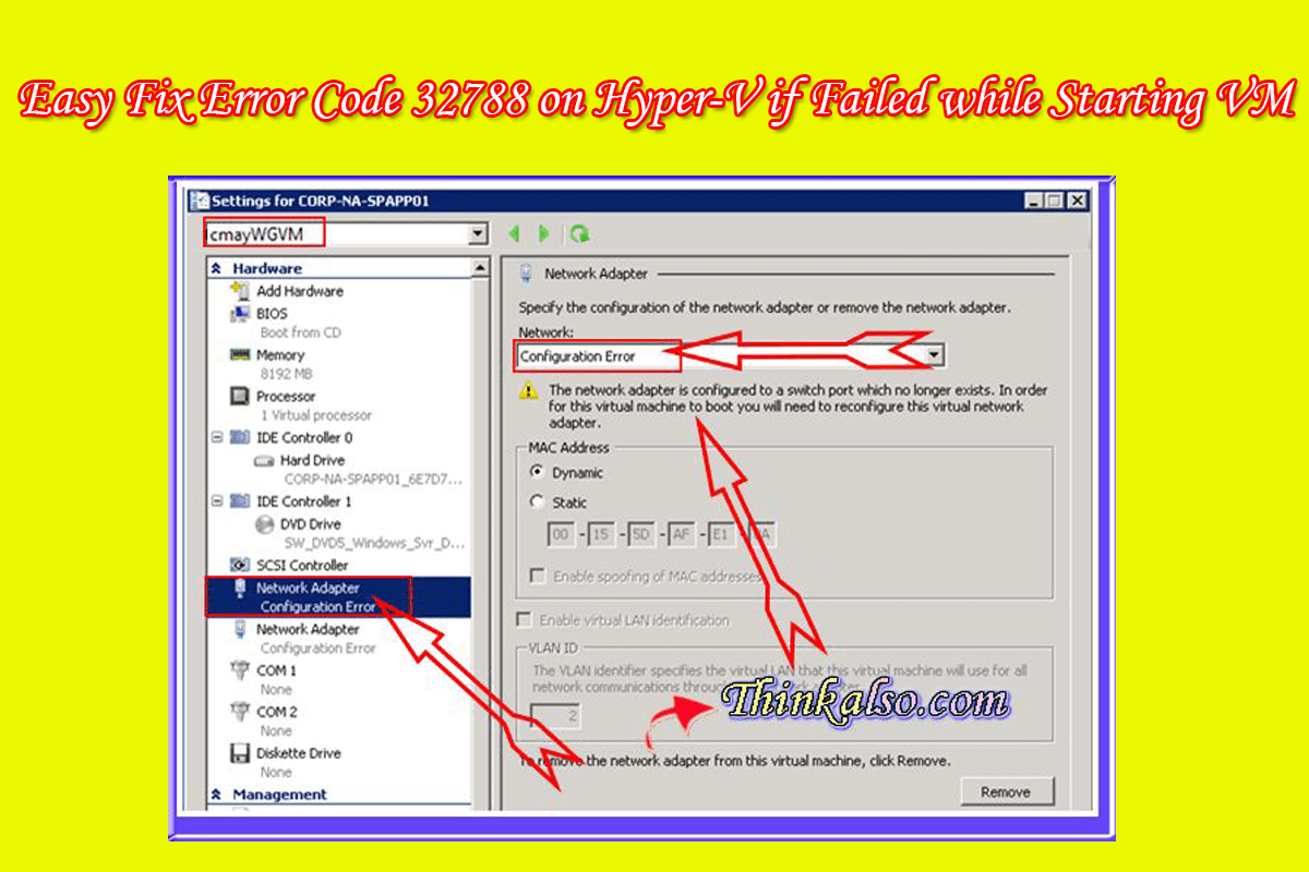 How to Fix Failed to Change state Error Code 32788 on Hyper V