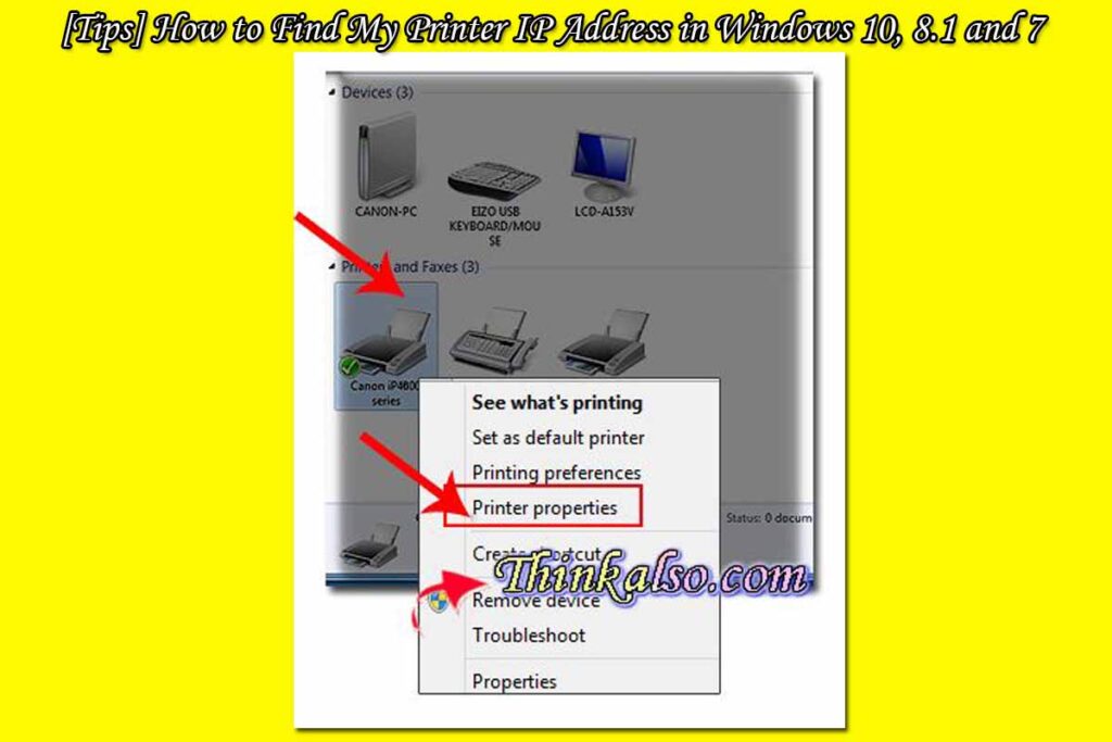 How to Find My Printer IP Address in Windows 10
