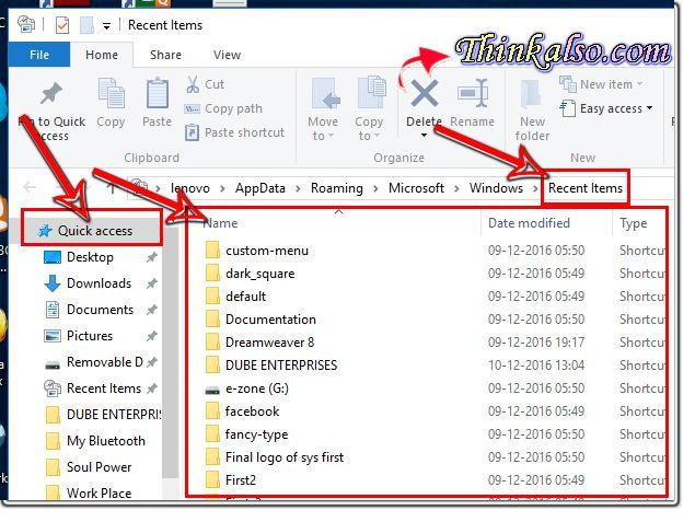 How to Get and Clear Recent Files List in Windows 10