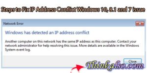 How to Fix IP Address Conflict Windows 11/10 8 and 7 issue